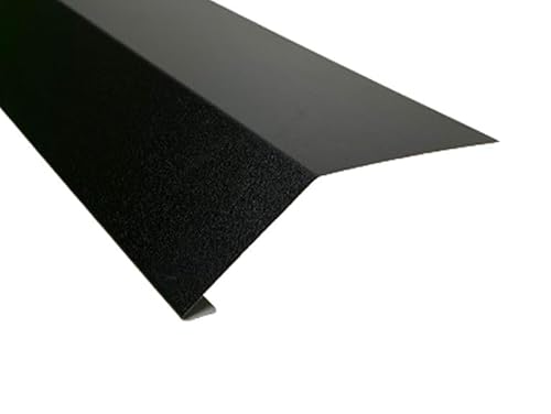 2 m Roofart Traufblech Tropfblech Rinneneinhangblech Dachblech Traufe (schwarz RAL 9005) von Generisch