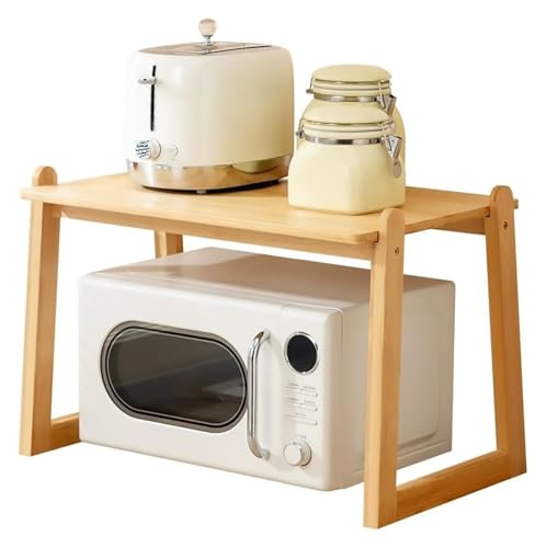2-stöckiges Mikrowellen-Regal, platzsparende Küchenaufbewahrung für Gewürze, Geräte und Drucker, kompakter beigefarbener Ständer für Arbeitsplatten 2-stöckiges Mikrowellen-Regal, platzsparende Küchenaufbewahrung für Gewürze, Geräte und Drucker, kompakter beigefarbener Ständer für Arbeitsplatten von Generisch