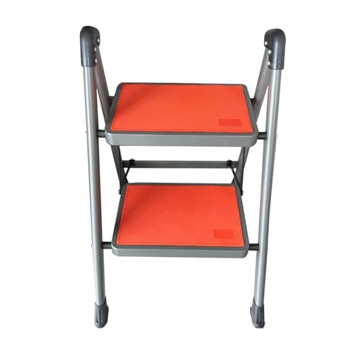 2-stufiger klappbarer Leiterhocker, tragbarer Tritthocker aus Karbonstahl für den Haushalt, multifunktionale kleine Leiter für den Innenbereich 2-stufiger klappbarer Leiterhocker, tragbarer Tritthocker aus Karbonstahl für den Haushalt, multifunktionale kleine Leiter für den Innenbereich von Generisch