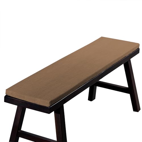 2- und 3-Sitzer-Sitzkissen, Erkerfenster-Sitzpolster mit Reißverschluss, rutschfeste Bank-Sitzmatte für Sofa, Schaukelstuhl, waschbar, Esszimmerstuhlkissen (150 x 50 x 5 cm, Braun) von Generisch