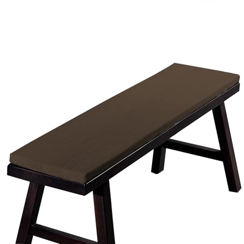 2- und 3-Sitzer-Sitzkissen, Erkerfenster-Sitzpolster mit Reißverschluss, rutschfeste Bank-Sitzmatte für Sofa, Schaukelstuhl, waschbar, Esszimmerstuhlkissen (200 x 40 x 5 cm, Kaffee) von Generisch