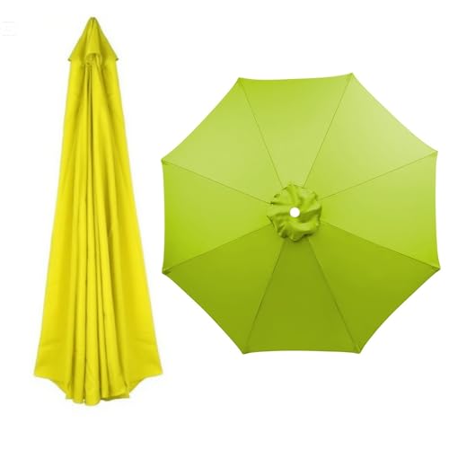 2.0–4.0 m Großer Sonnenschirm Ersatzbezug, 8 Rippen Ersatzdach Baldachin für Terrasse, Strand, Garten und Pool, Hof Regenschirm Ersatzabdeckung, Wasserdicht(Grasgrün,300cm) von Generisch