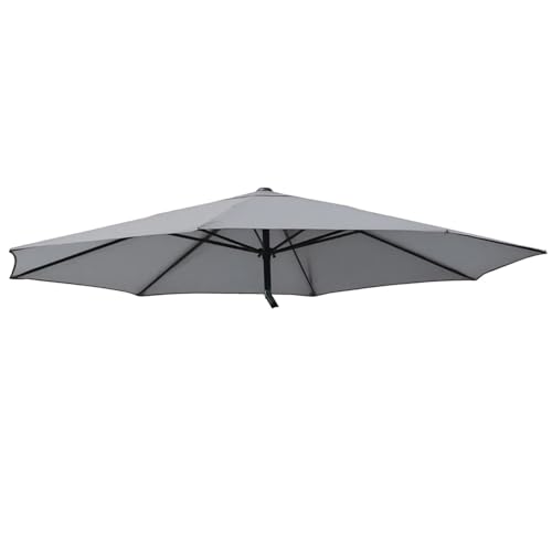2.5 m 2.8 m 3.0 m Schirmbezug Ersatzbezug 6/8 Rippen, Abdeckung Ersatz für Terrassenschirme, Regenschirm Stoff Ersatzdach für Pool Strand, Wasserdichte Polyester-Stoffhülle(Grau,8 Streben 200cm) von Generisch
