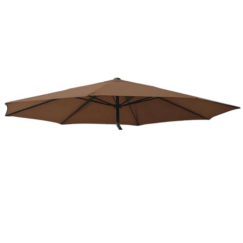 2.5 m 2.8 m 3.0 m Schirmbezug Ersatzbezug 6/8 Rippen, Abdeckung Ersatz für Terrassenschirme, Regenschirm Stoff Ersatzdach für Pool Strand, Wasserdichte Polyester-Stoffhülle(Kaffee,6 Streben 270cm) von Generisch
