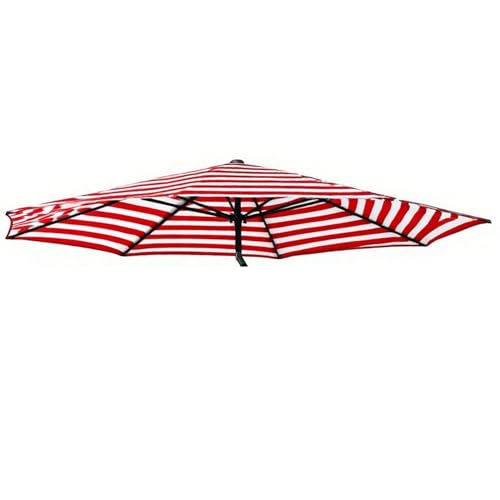 2.5 m 2.8 m 3.0 m Schirmbezug Ersatzbezug 6/8 Rippen, Abdeckung Ersatz für Terrassenschirme, Regenschirm Stoff Ersatzdach für Pool Strand, Wasserdichte Polyester-Stoffhülle(Rot und Weiß,6 Streben 230c 2.5 m 2.8 m 3.0 m Schirmbezug Ersatzbezug 6/8 Rippen, Abdeckung Ersatz für Terrassenschirme, Regenschirm Stoff Ersatzdach für Pool Strand, Wasserdichte Polyester-Stoffhülle(Rot und Weiß,6 Streben 230c von Generisch
