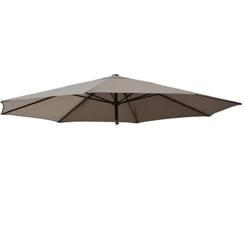2.5 m 2.8 m 3.0 m Schirmbezug Ersatzbezug 6/8 Rippen, Abdeckung Ersatz für Terrassenschirme, Regenschirm Stoff Ersatzdach für Pool Strand, Wasserdichte Polyester-Stoffhülle(Taupe,6 Streben 230cm) von Generisch