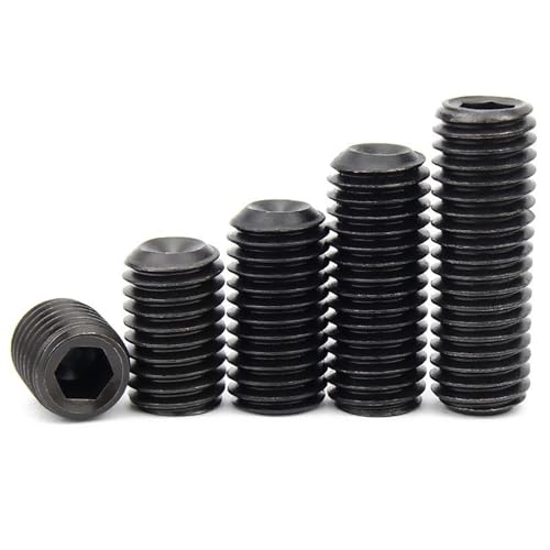 20/10/5 Stück M1.6 M2.5 M3 M4 M5 M6 M8 Kohlenstoffstahl der Güteklasse 12.9, legierter Stahl, kopflose Sechskant-Hohlschraube DIN916(2mm,M2.5(20pcs)) von Generisch