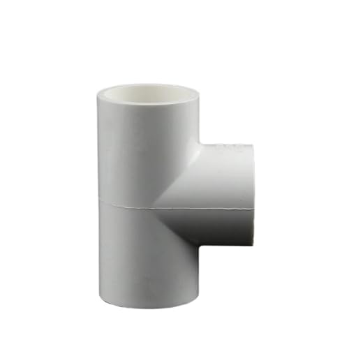 20/25/32/40/50/63 mm PVC-T-Stück T-Typ 3-Wege-Rohradapter Wasserrohrarmaturen Bewässerungswasserversorgungssystem Rohrverbindung(White,63mm(1PCS)) von Generisch