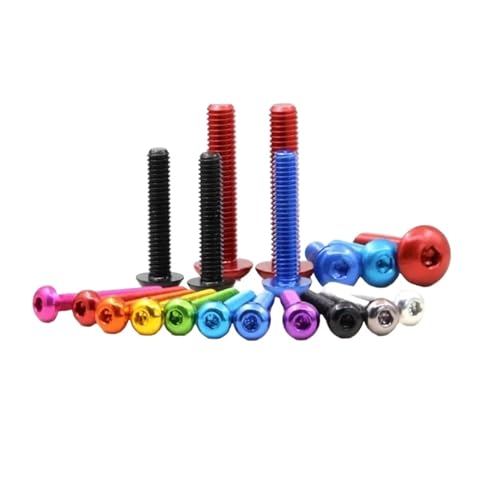 20 STÜCKE Eloxiert Multi Farbe Aluminiumlegierung Knopfschrauben M3 * 8 MM Innensechskant Rundkopfschrauben(Royal Blue) von Generisch