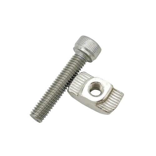 20 satz/los M3 M4 M5 M6 M8 Hex Innensechskantschraube Bolzen T-Mutter Hammerkopf Schiebe for 20/30/40/45 Serie T-Slot Aluminiumprofil(EU45-M8X25) von Generisch