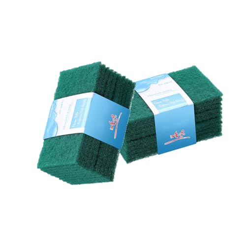 20 stück Schwamm Wäscher Haushalt Scheuerschwamm Geschirrtuch Küche Reinigungstuch Schleif Scheuerbürste Für Töpfe Und Pfannen Schneidbar Silikon Flaschenbürste Küche (Green, One Size) von Generisch