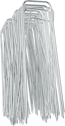 200 Stück Edelstahl-Erdanker (150x25mm) - Zeltnägel & Bodenanker für Unkrautvlies, Gartenvlies, Zelte & Camping, rostfreie Erdnägel Ø3,5mm mit Langer Haltbarkeit von Generisch