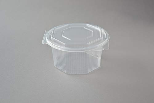 200 Stück Haushaltsbox 8-eckig, 1000 ml Verpackungsbecher Achteckigbecher Salatbox Salatschalen Ripboxx Feinkostbecher Klappbox Verpackungsboxen von Generisch