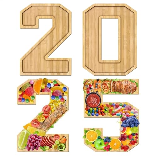 2025 Charcuterie Zahlen befüllbar – 2025 Zahlen Tablett | 2025 Nummer Charcuterie Board Box, Holz Charcuterie 2025 Zahlen-Set, nummerförmige Holzplatte für Charcuterie, Lebensmitteltablett 2025 Charcuterie Zahlen befüllbar – 2025 Zahlen Tablett | 2025 Nummer Charcuterie Board Box, Holz Charcuterie 2025 Zahlen-Set, nummerförmige Holzplatte für Charcuterie, Lebensmitteltablett von Generisch