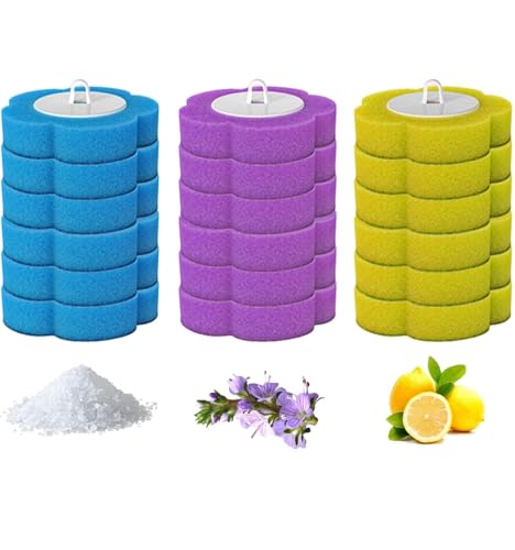 2025 Neue Wegwerf-Toilettenbürste & Stiel-Set - Hygienisches Reinigungssystem für Toilette, Waschbecken, Badewanne - Inklusive Ersatzbürstenköpfe (3, Ozean+Zitrone+Lavendel (Keine Bürste)) von Generisch