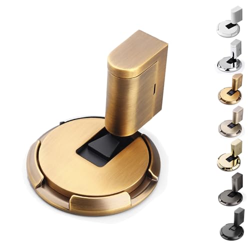 2025 New Door Wedge Stoppe, Pleasant Magnetic Door Stopper Wedge, 2025 Upgrade Doors Stopper, Punch Free Invisible Doors Stoppers, No-Drill Installation, for Office,Bedroom (Copper) von Generisch