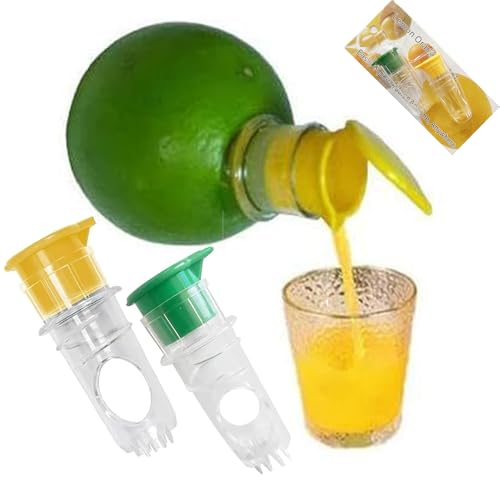 2025 New Screw-Top Lemon Squeezer, Upgraded Lemon Juicer Squeezer, Mini Manual Lemon Squeezer, Screw Top Squeezer with Lid & Built-In Filter (Mix,2 pcs) von Generisch