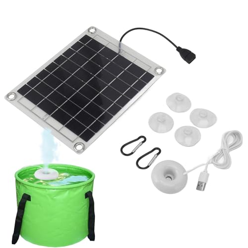 20W Doppelseitiger Luftbefeuchter - Tragbarer Solarantriebs -USB -Atomizer, Energieeffizient | Feuchtigkeitsspengerischer Wasserpumpensystem Für Gartenfischtank Außenanlage Wartung Und Pflege von Generisch