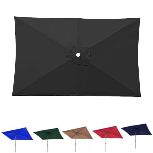 24 x 18 cm Rechteckiger Regenschirm-Ersatzbezug – strapazierfähiges Anti-UV-Gewebe für Garten, Hinterhof, Pavillon – 6 Rippen Sonnenschirm Top Upgrade 24 x 18 cm Rechteckiger Regenschirm-Ersatzbezug – strapazierfähiges Anti-UV-Gewebe für Garten, Hinterhof, Pavillon – 6 Rippen Sonnenschirm Top Upgrade von Generisch