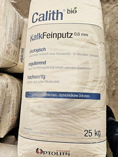 25 kg Calith® Kalkfeinputz Reinkalkputz Körnung 0,6 mm Kalkputz Putzmörtel von Generisch