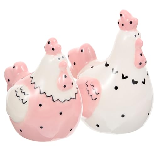 2St Salz- und Pfefferstreuer-Set gefälschtes Aquarium Pole süße Salzschale Geschirr Würze lagercontainer Salz-und Pfefferstreuer kleine Salzstreuer Keramik Rosa Generisch von Generisch