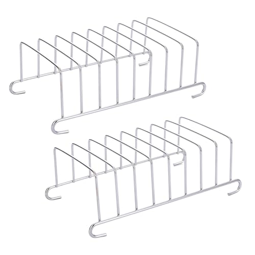 2X Toast Rack,Edelstahl Brotkühlstange,8 Scheiben Gitter Toasthalter Rechteckbrotregal,wiederverwendbarer Edelstahl Toastständer,Toastbrot-Halter Für Luftfritteuse,Heißluftfritteuse Zubehör Für Küche von Generisch