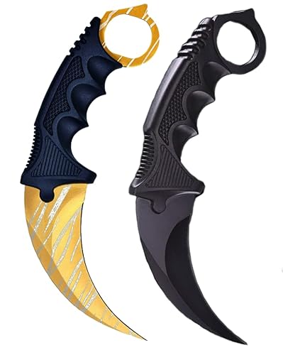 *2er Pack* Hochwertiges Camping Werkzeug Jagd Outdoor Real-Life-Sammlung Survival Counter-Strike Global Offensive + Case By Cracker24 (Gold + Schwarz) von Generisch