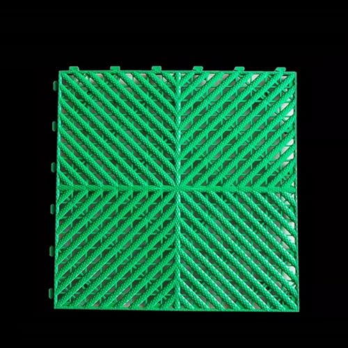 2er-Pack 40 X 40 cm Garagenbodenmatte, Ineinandergreifend, rutschfeste Bodenschutzmatte Für Garagenböden, Wasser- Und Schmutzabweisende Parkmatte(Green(2cm),16pcs) von Generisch