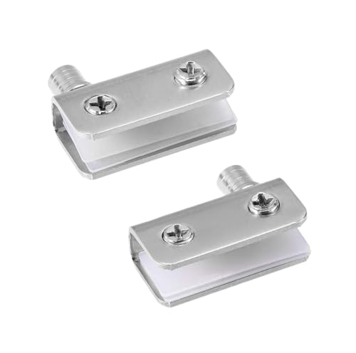 2er-Pack Glas-Drehscharnier, Schwenkachse, Edelstahl, Weinschranktür, Schwenkscharnier, Clip-Achse, verdecktes Scharnier von Generisch