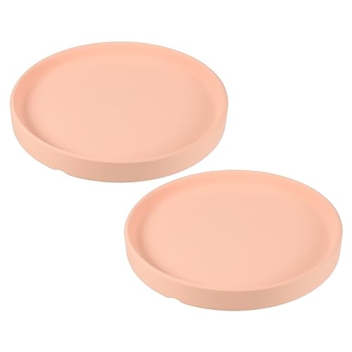 2er-Pack Keramik-Pflanzen-Untersetzer – runde Entwässerungsschale für Garten-/Außentöpfe (15 cm Rosa) – perfekt für den Innen- und Außenbereich, schützt Oberflächen vor Wasserschäden von Generisch