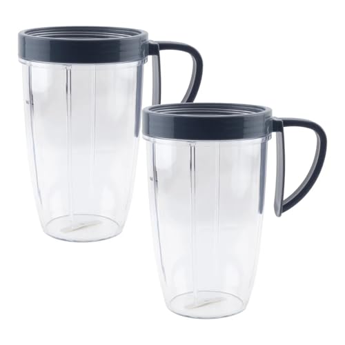 2er-Pack hohe 24-oz-Becher mit Griff-Lippenring for 600-W-900-W-Mixer NB-101B NB-101S NB-201 von Generisch