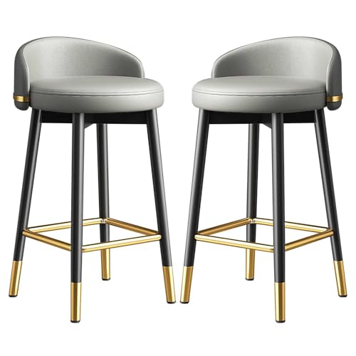 2er Set Barhocker Metall mit Kunstleder Rückenlehne - Modernes Design für Kücheninsel, Kneipe, Bistro Komfort 2er Set Barhocker Metall mit Kunstleder Rückenlehne - Modernes Design für Kücheninsel, Kneipe, Bistro Komfort von Generisch