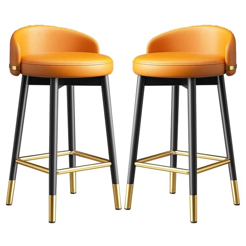 2er Set Barhocker Metall mit Kunstleder Rückenlehne - Modernes Design für Kücheninsel, Kneipe, Bistro Komfort 2er Set Barhocker Metall mit Kunstleder Rückenlehne - Modernes Design für Kücheninsel, Kneipe, Bistro Komfort von Generisch