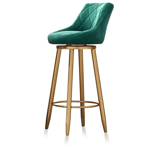 2er-Set Barhocker aus Samt – Moderne Stühle mit hoher Rückenlehne für Küche, Insel, Kneipe, Esszimmer – stilvolle Bar-Möbel mit komfortablem Design von Generisch