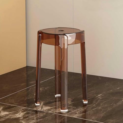 2er Set Barhocker aus transparentem Acryl, stapelbar, modernes Design, 46 cm Höhe, keine Rückenlehne, stilvolle Esszimmerstühle, dekorative Café-Sitzgelegenheit für Zuhause 2er Set Barhocker aus transparentem Acryl, stapelbar, modernes Design, 46 cm Höhe, keine Rückenlehne, stilvolle Esszimmerstühle, dekorative Café-Sitzgelegenheit für Zuhause von Generisch