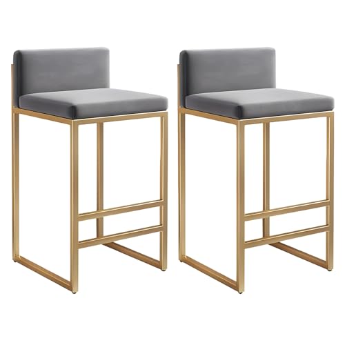 2er Set Barhocker für Kücheninsel - Ergonomische Rückenlehne Schmiedeeiserne Beine Frühstückstheke Hocker - Stilvolle Hochstühle für Esszimmer und Hausbars 2er Set Barhocker für Kücheninsel - Ergonomische Rückenlehne Schmiedeeiserne Beine Frühstückstheke Hocker - Stilvolle Hochstühle für Esszimmer und Hausbars von Generisch
