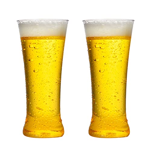 2er Set Biergläser, 320ML PVC Bierkrug Perfekt für Zuhause, Restaurants und Biergärten, spülmaschinenfest,Oktoberfest Bierfest Geschenke (#3) von Generisch