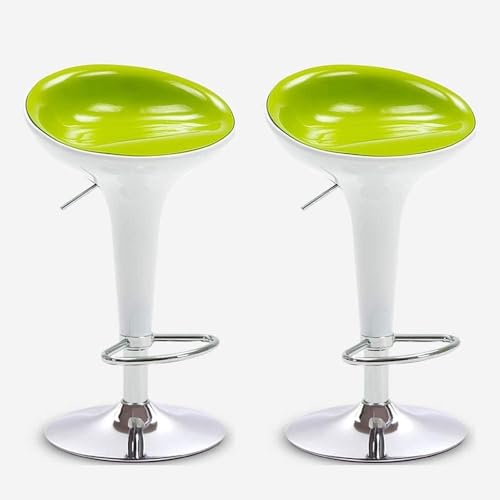 2er Set Drehhocker Thekenhocker Pub Bar Stühle mit Fußstütze Küchenhöhe Möbel Modern Grün Barhocker für Esszimmer Elegantes Design - Grün 1/S 2er Set Drehhocker Thekenhocker Pub Bar Stühle mit Fußstütze Küchenhöhe Möbel Modern Grün Barhocker für Esszimmer Elegantes Design - Grün 1/S von Generisch