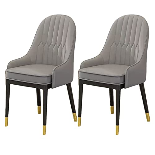 2er Set Esszimmerstühle Gepolstert Moderne Hochlehner PU Leder Küche & Esszimmer Stühle Freizeit Bürostühle mit Metallgestell für Zuhause & Büro von Generisch