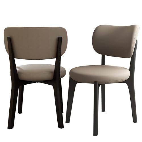2er Set Esszimmerstühle Gepolstert mit Rückenlehne & Holzbeinen - Stilvolle Schwarz & Dunkel Khaki Wohnzimmermöbel für Küche Esszimmer Lounge Büro 2er Set Esszimmerstühle Gepolstert mit Rückenlehne & Holzbeinen - Stilvolle Schwarz & Dunkel Khaki Wohnzimmermöbel für Küche Esszimmer Lounge Büro von Generisch