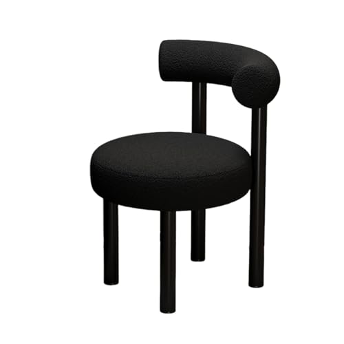 2er Set Esszimmerstühle Modern Lammwolle gepolstert mit gebogener Rückenlehne Dickes Kissen Waschbarer Bezug Beine Kohlenstoffstahl Stilvoll für Wohnzimmer Schlafzimmer Küche Schwarz 2er Set Esszimmerstühle Modern Lammwolle gepolstert mit gebogener Rückenlehne Dickes Kissen Waschbarer Bezug Beine Kohlenstoffstahl Stilvoll für Wohnzimmer Schlafzimmer Küche Schwarz von Generisch