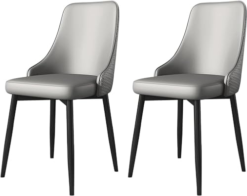 2er Set Esszimmerstühle PU Leder Gepolstert Seitenstühle mit Metallbeinen für Zuhause, Kaffee, Küche und Esszimmer 2er Set Esszimmerstühle PU Leder Gepolstert Seitenstühle mit Metallbeinen für Zuhause, Kaffee, Küche und Esszimmer von Generisch