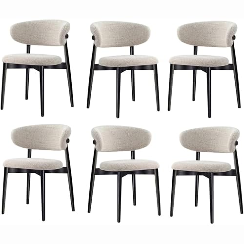 2er Set Esszimmerstühle aus Massivholz mit Leinenkissen, geschwungene Rückenlehne, Polsterstühle für Esszimmer & Wohnzimmer, Walnussholz-Finish 2er Set Esszimmerstühle aus Massivholz mit Leinenkissen, geschwungene Rückenlehne, Polsterstühle für Esszimmer & Wohnzimmer, Walnussholz-Finish von Generisch