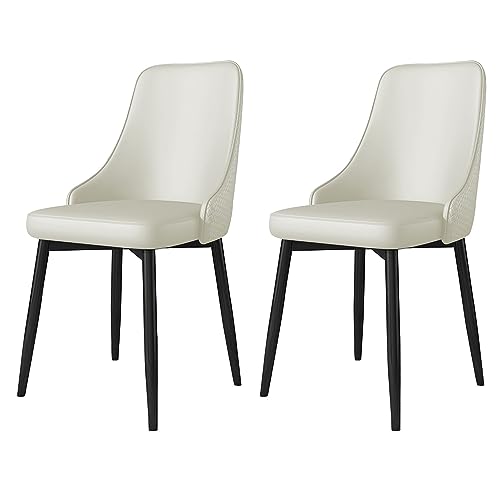 2er Set Esszimmerstuhl PU Leder Gepolsterter Seitenstuhl Küche Esszimmer Stuhl mit schwarzen Metallbeinen für Zuhause Kaffee 2er Set Esszimmerstuhl PU Leder Gepolsterter Seitenstuhl Küche Esszimmer Stuhl mit schwarzen Metallbeinen für Zuhause Kaffee von Generisch
