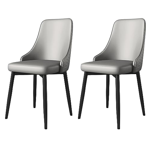2er Set Esszimmerstuhl PU Leder Gepolsterter Seitenstuhl Küche Esszimmer Stuhl mit schwarzen Metallbeinen für Zuhause Kaffee 2er Set Esszimmerstuhl PU Leder Gepolsterter Seitenstuhl Küche Esszimmer Stuhl mit schwarzen Metallbeinen für Zuhause Kaffee von Generisch