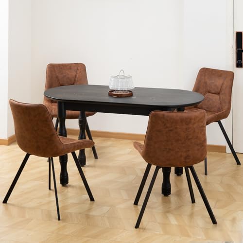2er-Set Esszimmerstuhl mit braunem Technologie-Stoff, ergonomischer Rückenlehne & stabilen Metallbeinen, Komfort & Stil für jeden Raum 2er-Set Esszimmerstuhl mit braunem Technologie-Stoff, ergonomischer Rückenlehne & stabilen Metallbeinen, Komfort & Stil für jeden Raum von Generisch
