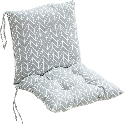 2er Set Gartenstuhlkissen mit hoher Rückenlehne 40 x 80 cm - Bequeme Sitzpolster für drinnen und draußen - ideal für Terrasse, Balkon oder Esszimmerstühle (B) von Generisch