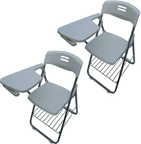 2er Set Grau Kunststoff Klappstühle mit Schreibtablett Stabiles Stahlgestell für Training Konferenzen Business & Lernen 2er Set Grau Kunststoff Klappstühle mit Schreibtablett Stabiles Stahlgestell für Training Konferenzen Business & Lernen von Generisch