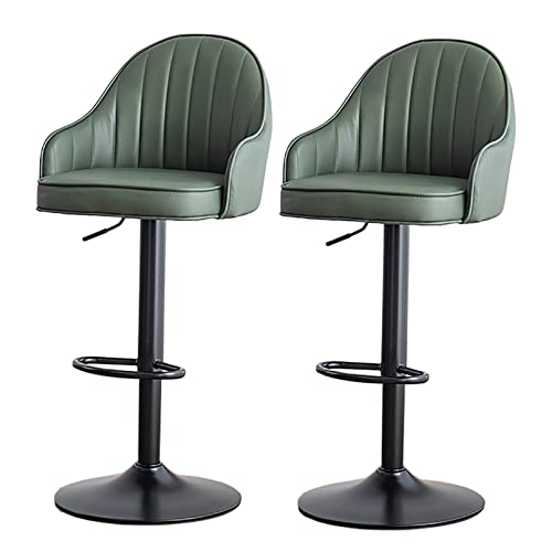 2er Set Höhenverstellbare Barhocker Drehbar für Küche Insel Esszimmer und Bar Gelb/Schwarz/Hellblau/Grau/Dunkelgrün Modernes Design und bequeme Sitzgelegenheit von Generisch