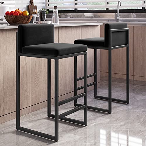2er Set Industrie Barhocker Schwarz Küchenhocker Hoch Esszimmerstühle Verstellbare Sitzhöhe 65/75cm Stilvolle Möbel für Küche und Arbeitszimmer von Generisch